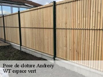 Pose de cloture  andresy-78570 WT espace vert 